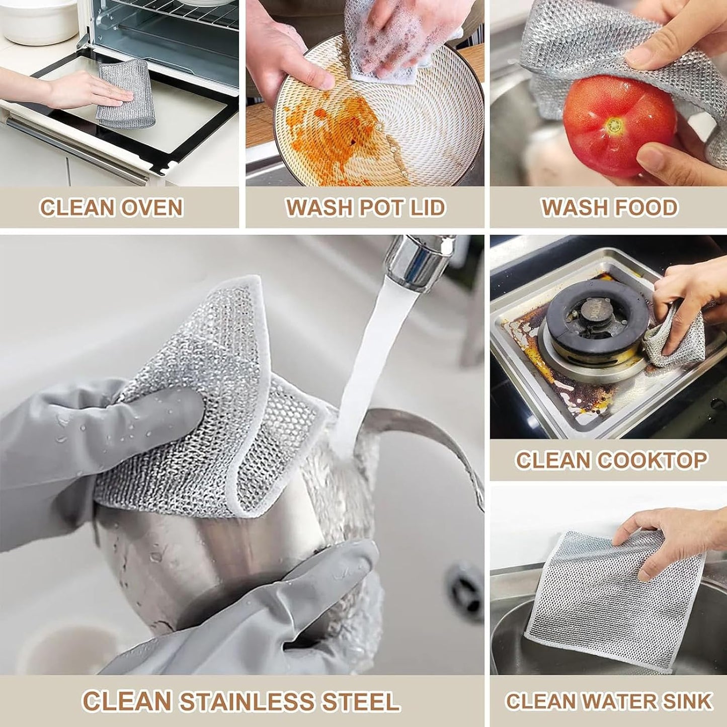 Multifunctional Non-Scratch Wire Dish Cloth | 🔥 Buy 5 Get 5 Free - Only For Today 🔥