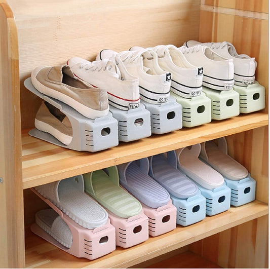 Shoe Organizer - The Adjustable Shoe Rack Space Saver