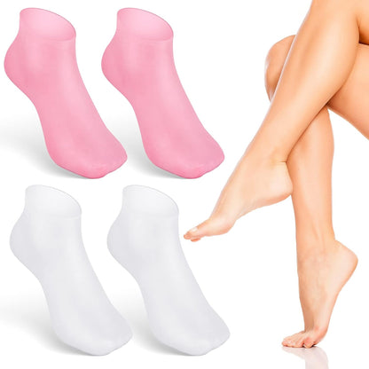 Foot Spa Pedicure Silicone Socks For Men & Women (Free Foot Moisturizer Cream)