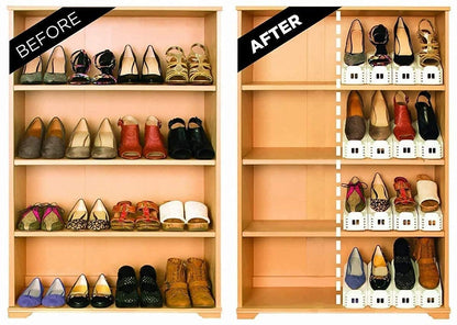 Shoe Organizer - The Adjustable Shoe Rack Space Saver