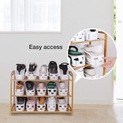 Shoe Organizer - The Adjustable Shoe Rack Space Saver